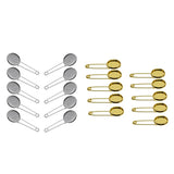 Max 10 Pieces Blank Brooch Settings Lapel Pin Safety Hijab Pins Base 16mm Silver