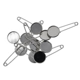 Max 10 Pieces Blank Brooch Settings Lapel Pin Safety Hijab Pins Base 16mm Silver