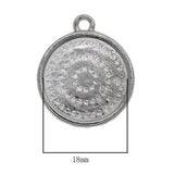 Maxbell 50x 18mm Round Pendant Blank Cabochon Base Setting Trays DIY Jewelry Making