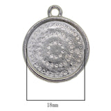 Maxbell 50x 18mm Round Pendant Blank Cabochon Base Setting Trays DIY Jewelry Making