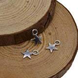 Maxbell 300 pcs Silver Small Star Charms Jewelry DIY Making