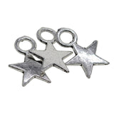 Maxbell 300 pcs Silver Small Star Charms Jewelry DIY Making