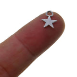 Maxbell 300 pcs Silver Small Star Charms Jewelry DIY Making