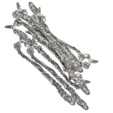 Max 10 Pieces Retro Style Beading Flat Bookmarks With Loop Jewelry Silver