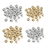 Maxbell 200pCS Plastic Half Round Shape Bell Beads Cap w/ Loop Findings 8mm White K