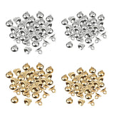 Maxbell 200pCS Plastic Half Round Shape Bell Beads Cap w/ Loop Findings 8mm White K
