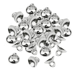 Maxbell 200pCS Plastic Half Round Shape Bell Beads Cap w/ Loop Findings 8mm White K