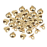 Maxbell 200pCS Plastic Half Round Shape Bell Beads Cap w/ Loop Findings 8mm KC Gold