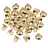 Maxbell 200pCS Plastic Half Round Shape Bell Beads Cap w/ Loop Findings 8mm KC Gold