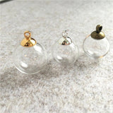 Maxbell 200pCS Plastic Half Round Shape Bell Beads Cap w/ Loop Findings 8mm KC Gold