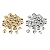 Maxbell 200pCS Plastic Half Round Shape Bell Beads Cap w/ Loop Findings 8mm KC Gold