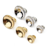 Maxbell 200pCS Plastic Half Round Shape Bell Beads Cap w/ Loop Findings 10mm White K