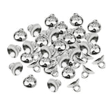 Maxbell 200pCS Plastic Half Round Shape Bell Beads Cap w/ Loop Findings 10mm White K