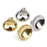 Maxbell 200pCS Plastic Half Round Shape Bell Beads Cap w/ Loop Findings 10mm KC Gold