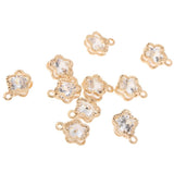 Maxbell 10 Pieces Crystal Alloy Rhinestone Charms Pendant DIY Jewelry Accessories B