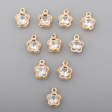 Maxbell 10 Pieces Crystal Alloy Rhinestone Charms Pendant DIY Jewelry Accessories B