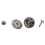 Maxbell 100 Sets DIY Tie Tacks Butterfly Pinch Back Pins Brooch Findings Silver