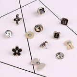 Maxbell 100 Sets DIY Tie Tacks Butterfly Pinch Back Pins Brooch Findings Silver