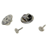 Maxbell 100 Sets DIY Tie Tacks Butterfly Pinch Back Pins Brooch Findings Silver