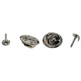Maxbell 100 Sets DIY Tie Tacks Butterfly Pinch Back Pins Brooch Findings Silver