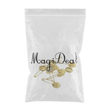 Maxbell 10 Pieces Blank Brooch Settings Lapel Pin Safety Hijab Pins Base 16mm Golden