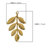 Maxbell 30Pcs Assorted Color Leaf Branches Charms Pendants Jewelry Making Findings