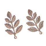 Maxbell 30Pcs Assorted Color Leaf Branches Charms Pendants Jewelry Making Findings