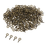 Max 200set Iron Screw Eye Pins Hook Bail Peg Pendants Charms Connectors 4x8mm