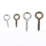 Max 200set Iron Screw Eye Pins Hook Bail Peg Pendants Charms Connectors 4x8mm