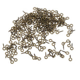 Max 200set Iron Screw Eye Pins Hook Bail Peg Pendants Charms Connectors 4x8mm