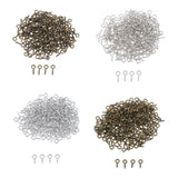 Max 200set Iron Screw Eye Pins Hook Bail Peg Pendants Charms Connectors 4x8mm