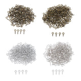 Max 200set Iron Screw Eye Pins Hook Bail Peg Pendants Charms Connectors 4x8mm
