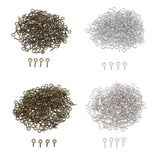 Max 200set Iron Screw Eye Pins Hook Bail Peg Pendants Charms Connectors 4x8mm