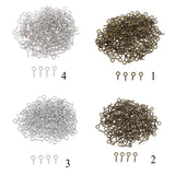 Max 200set Iron Screw Eye Pins Hook Bail Peg Pendants Charms Connectors 4x8mm