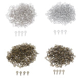 Max 200set Iron Screw Eye Pins Hook Bail Peg Pendants Charms Connectors 4x8mm