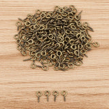 Max 200set Iron Screw Eye Pins Hook Bail Peg Pendants Charms Connectors 4x8mm
