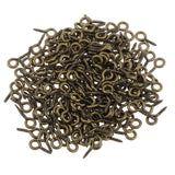 Max 200set Iron Screw Eye Pins Hook Bail Peg Pendants Charms Connectors 4x8mm