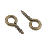 Max 200set Iron Screw Eye Pins Hook Bail Peg Pendants Charms Connectors 4x8mm