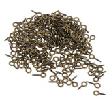 Max 200set Iron Screw Eye Pins Hook Bail Peg Pendants Charms Connectors 4x8mm