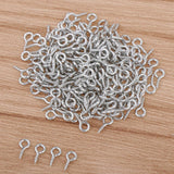 Max 200set Iron Screw Eye Pins Hook Bail Peg Pendants Charms Connectors 4x8mm 1