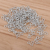 Max 200set Iron Screw Eye Pins Hook Bail Peg Pendants Charms Connectors 4x8mm 1