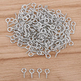 Max 200set Iron Screw Eye Pins Hook Bail Peg Pendants Charms Connectors 4x8mm 1