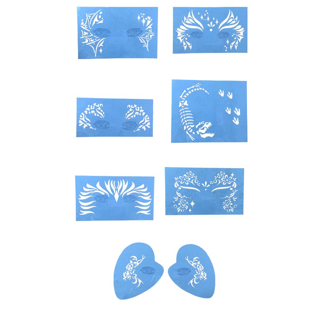 Max 7 Patterns Reusable Stencils Body Paint Stencils Face Paint Stencil Template