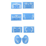 Max 7 Patterns Reusable Stencils Face Paint Stencil Template Halloween Makeup