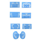 Max 7 Patterns Reusable Stencils Face Paint Stencil Template Halloween Makeup