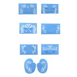Max 7 Patterns Reusable Stencils Face Paint Stencil Template Halloween Makeup