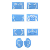 Max 7 Patterns Reusable Stencils Face Paint Stencil Template Halloween Makeup