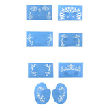 Max 7 Patterns Reusable Stencils Face Paint Stencil Template Halloween Makeup