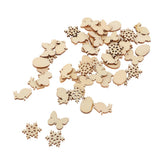 Maxbell 50x Assorted Natural Rustic Wood Slices Wooden Shapes Pieces, for Wedding Centerpiece, DIY Wood Arts Projects, Table Scatters, Country Style Decor