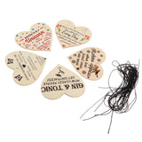 Maxbell 5 Unfinished Heart Love Wooden Cutouts Charms Scrapbooking Craft Gift Tags